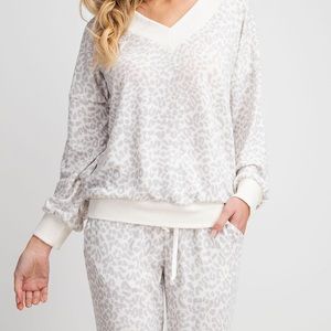Buttery Shirley Lounge Nightgown - Leopard Cow (XS- 3X)